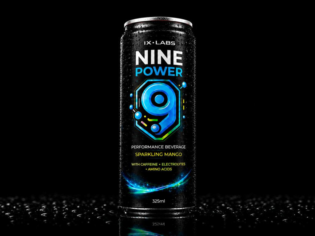 NINE POWER Sparkling Mango - 6 Pack
